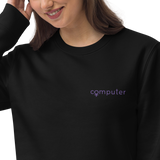 Computer women in technology shirt celebrating and empowering women in science technology, female symbol, Unisex organic, eco sweatshirt