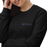 Computer women in technology shirt celebrating and empowering women in science technology, female symbol, Unisex organic, eco sweatshirt