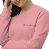 Computer women in technology shirt celebrating and empowering women in science technology, female symbol, Unisex organic, eco sweatshirt