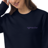 Computer women in technology shirt celebrating and empowering women in science technology, female symbol, Unisex organic, eco sweatshirt