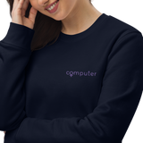 Computer women in technology shirt celebrating and empowering women in science technology, female symbol, Unisex organic, eco sweatshirt