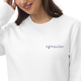 Computer women in technology shirt celebrating and empowering women in science technology, female symbol, Unisex organic, eco sweatshirt