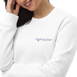 Computer women in technology shirt celebrating and empowering women in science technology, female symbol, Unisex organic, eco sweatshirt