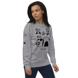 Panda Sleep Mode, computer humor, joy and comfort, Unisex organic sweatshirt for a smile