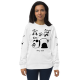 Panda Sleep Mode, computer humor, joy and comfort, Unisex organic sweatshirt for a smile