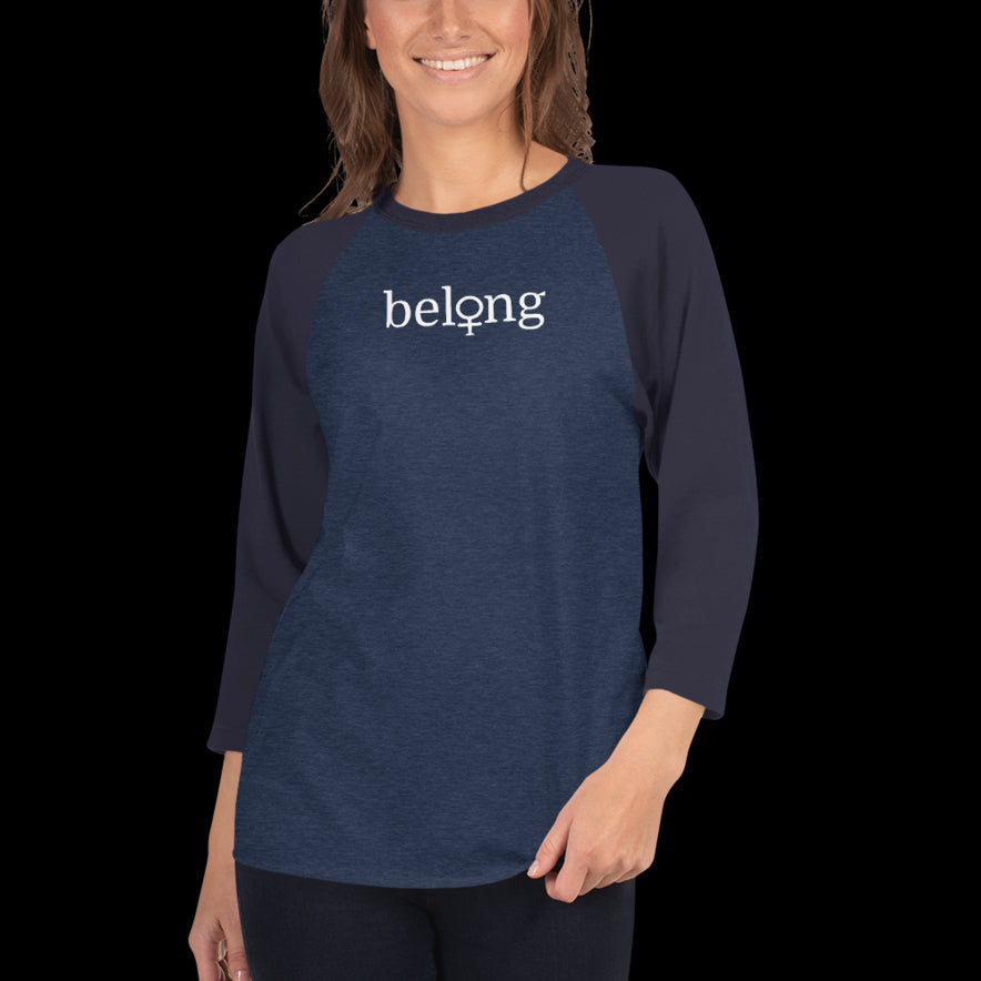 Woman in technology belong t-shirt 3/4 sleeve raglan